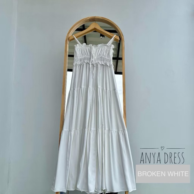 ANNYA DRESS KATUN RAYON TWILL TEBEL TANPA LENGAN daster polos panjang/daster long mata kaki/daster a