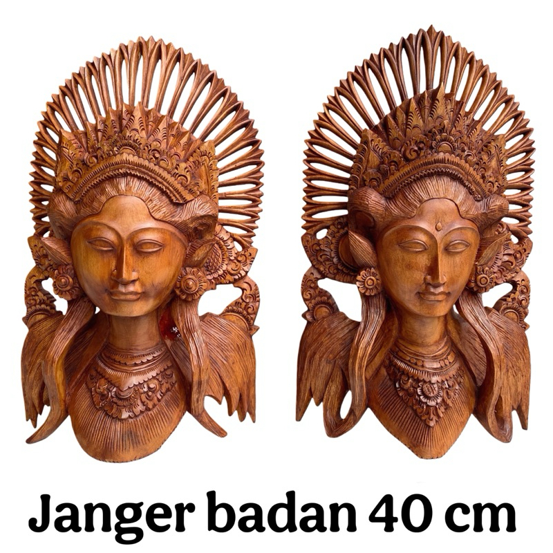 Patung Kepala badan Janger 40 cm - Patung Janger - Patung Penari Bali - Patung Badan Janger - Jangge