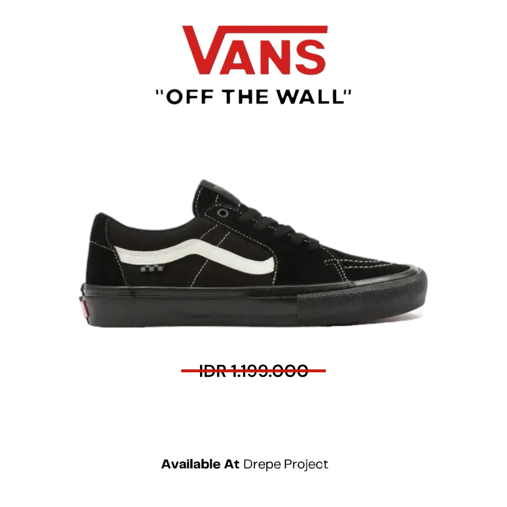 Vans Skate SK8 Low Black Black White Original BNIB