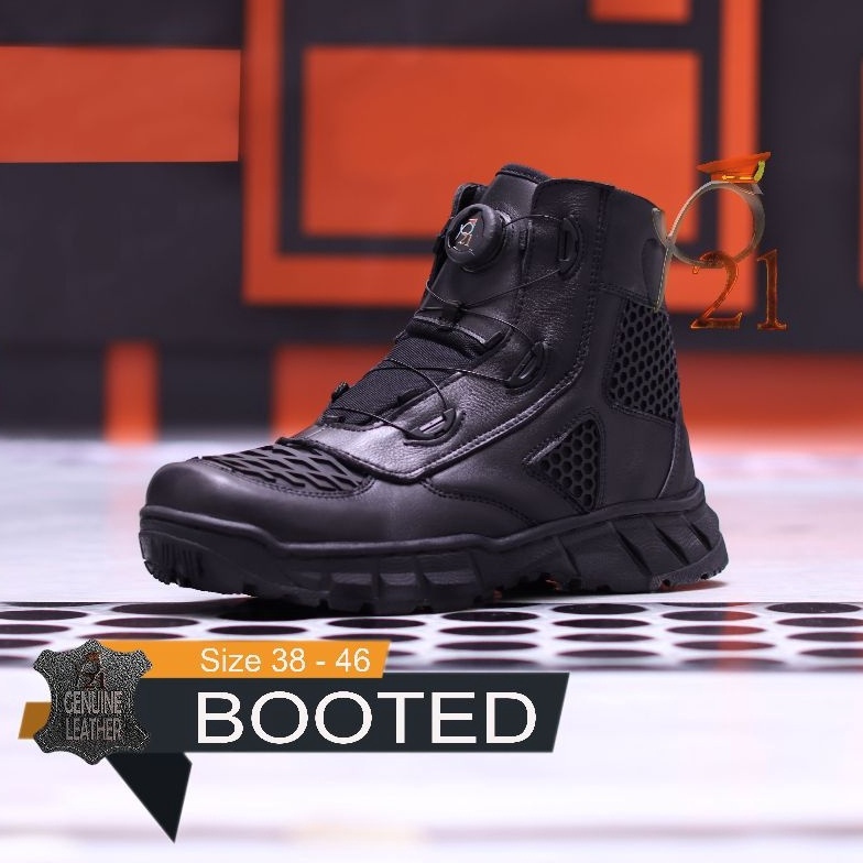 KODE X39H P21 Booted Sepatu PDL Lantas  PDH Polri TNI Kulit Asli