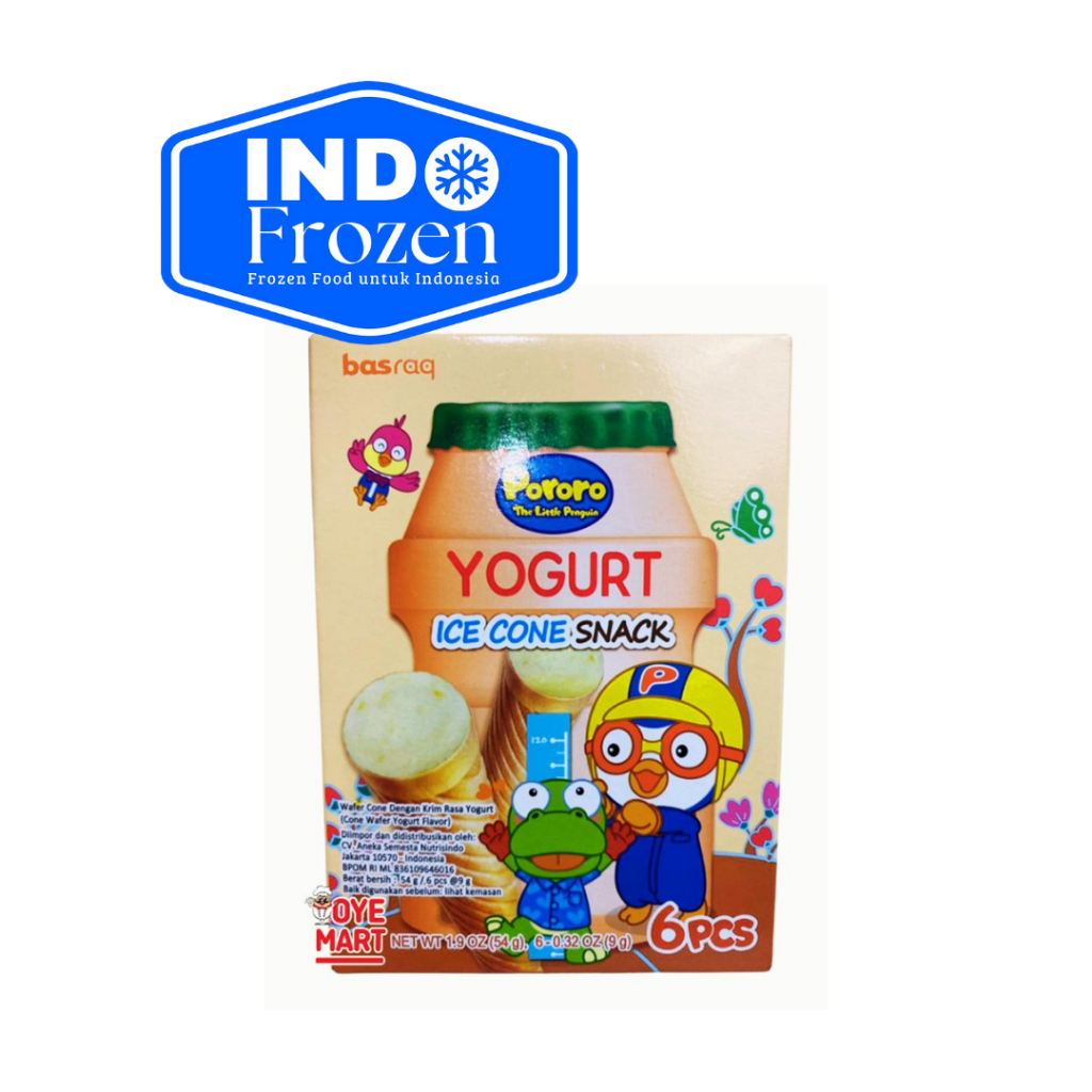 

PORORO ICE CONE RASA YOGHURT 54GR ISI 6 / WAFER CONE