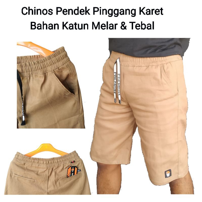 Celana Chino Pendek Pria Celana Boardshort Pria Jumbo katun melar Big size