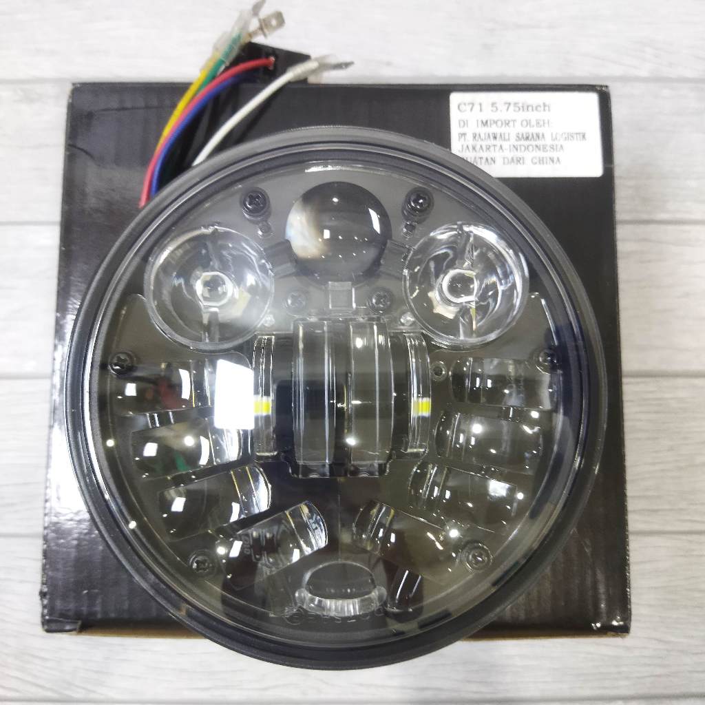 Reflektor Lampu Depan Daymaker LED 5.75 Inch Headlamp Daymaker Bulat PNP Untuk Motor Vixion Ninja R 