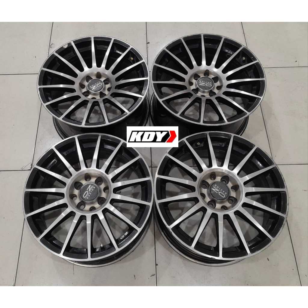 VELG MOBIL BEKAS OZ RACING R16 X7/8 8X100/114,3 ET42 BP BISA BUAT KIA PICANTO,ALMERA,BRIO,SOLUNA