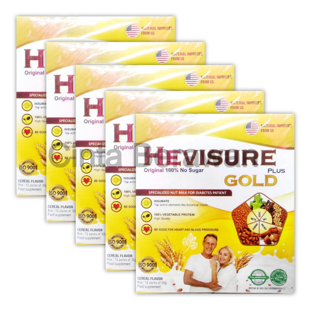 

5 Box Hevisure Gold Susu Diabetes Dan Kencing Manis Original Asli