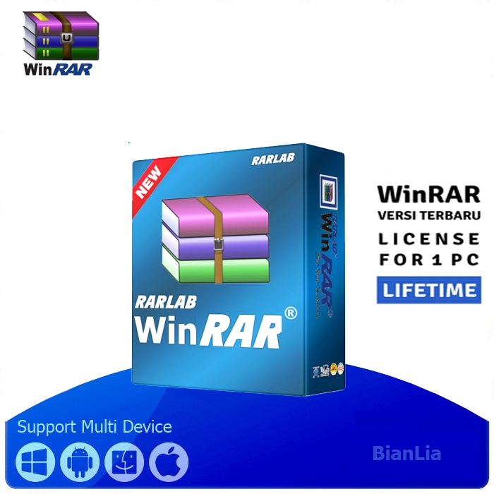 WINRAR Archiver License ORIGINAL LIFETIME Bisa Untuk Banyak PC Versi Terbaru