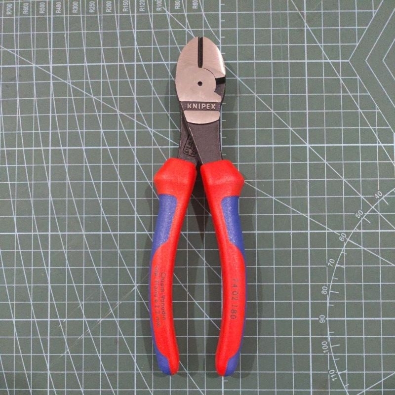 KNIPEX 74 02 180 Tang Potong 180mm High Leverage Diagonal Cutter Pliers