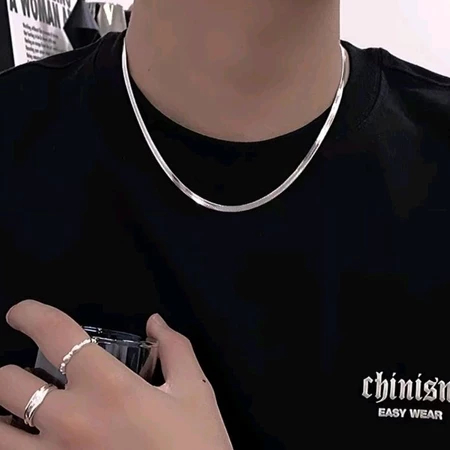 KALUNG TITANIUM PRIA WARNA EMAS GOLD MODEL PLAT PIPIH