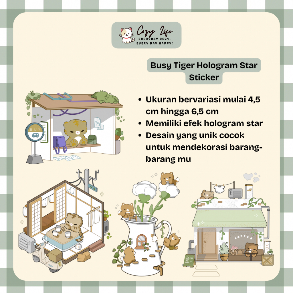 

Busy Tiger Hologram Star Sticker