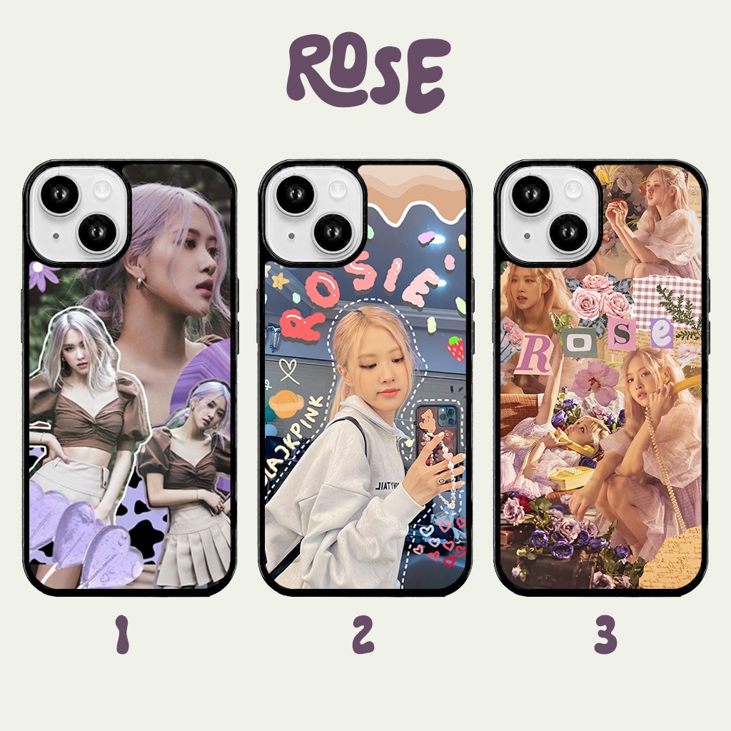 Rose Blackpink - Softcase Glossy (BERGARANSI) Iphone samsung xiaomi redmi oppo vivo realme (Case Cas