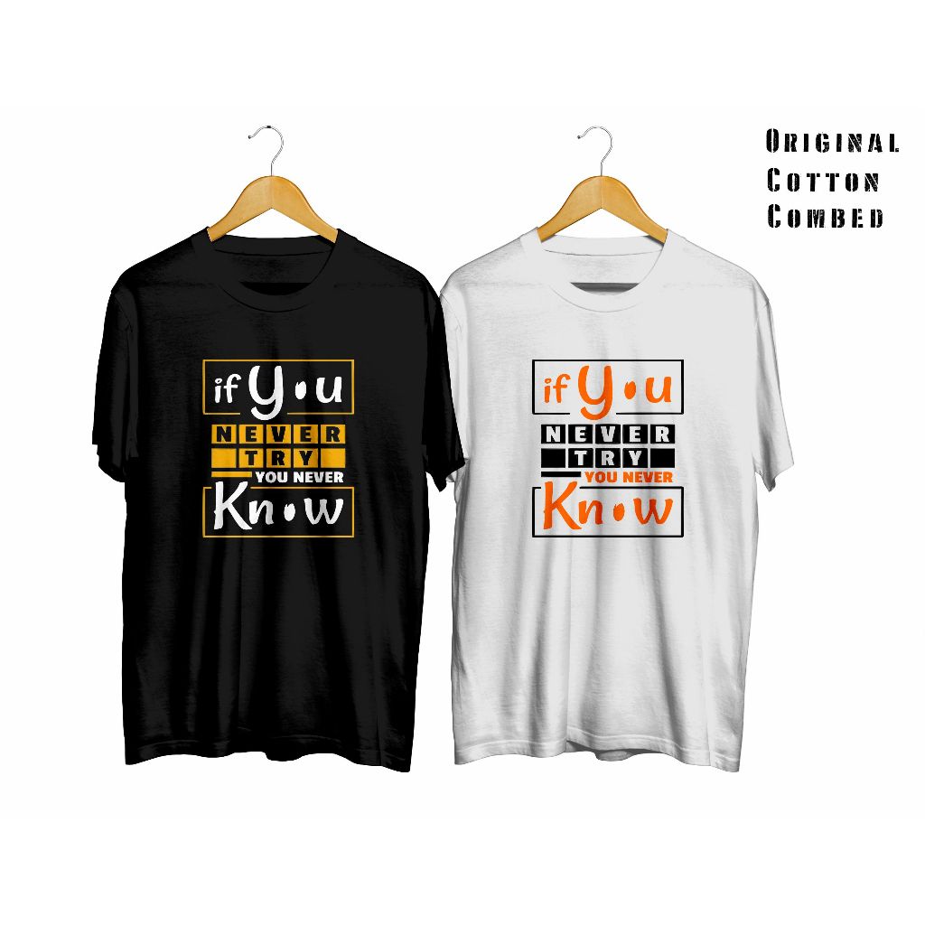 Kaos Tshirt Kata-kata Bijak Motivasi Bahan Cotton Combed Premium