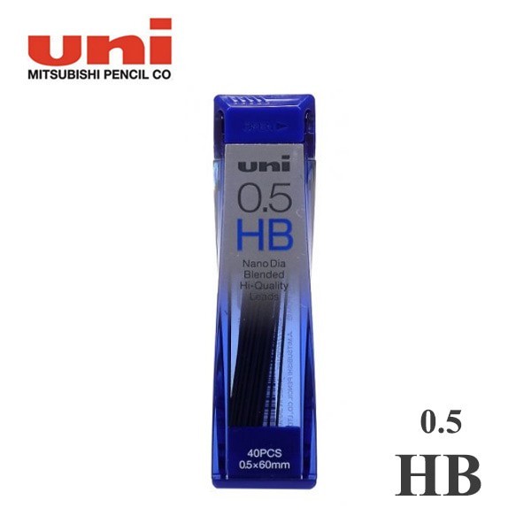 

Uni Nano Dia Pencil Lead 0.5 mm HB / Isi Pencil Mekanik HB - 0.5mm