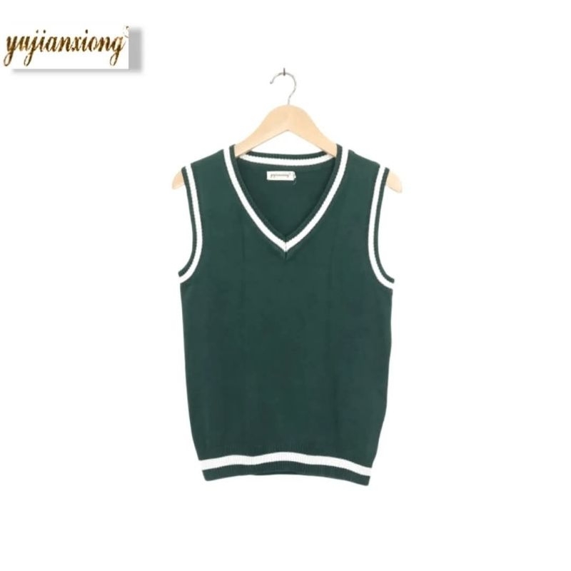 Vest Academia Hijau Botol (KODE : B65 -14 )