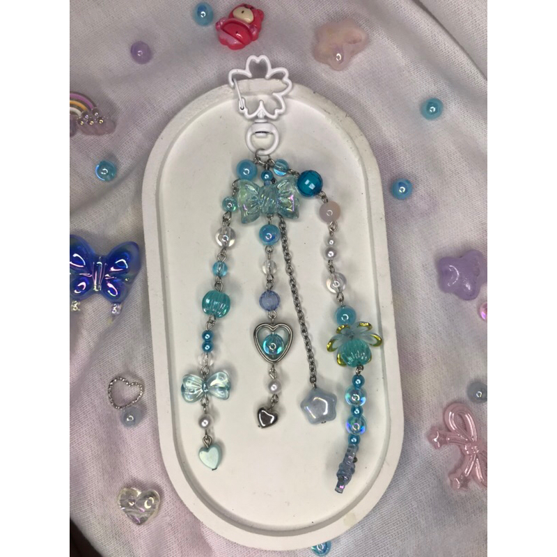 gantungan tas warna biru