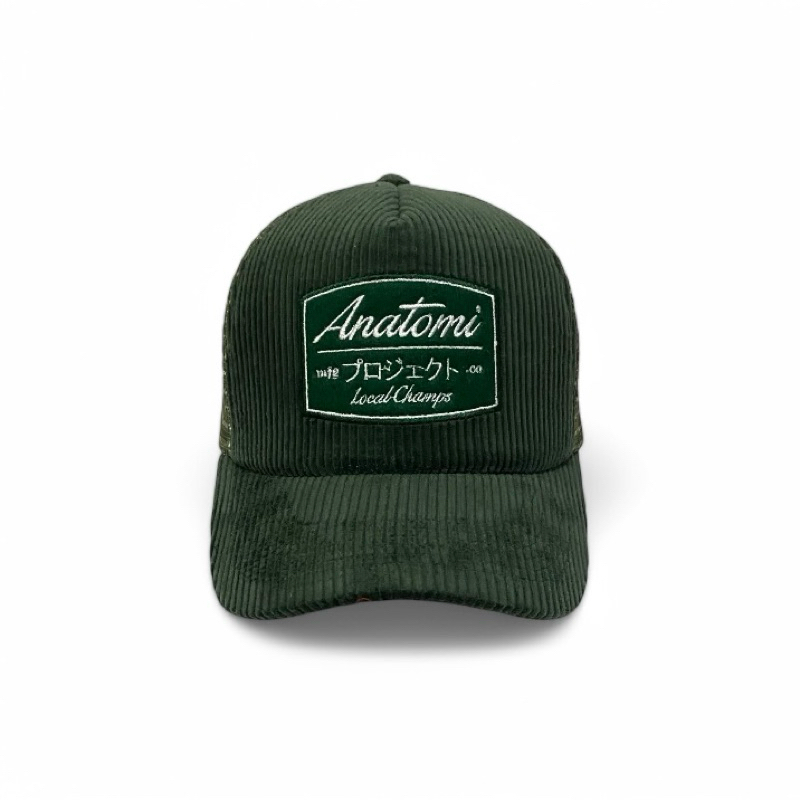 Anatomi Trucker Corduroy Topi Corduroy Trucker Caps Topi Jaring Topi Pria Shine Hijau Army