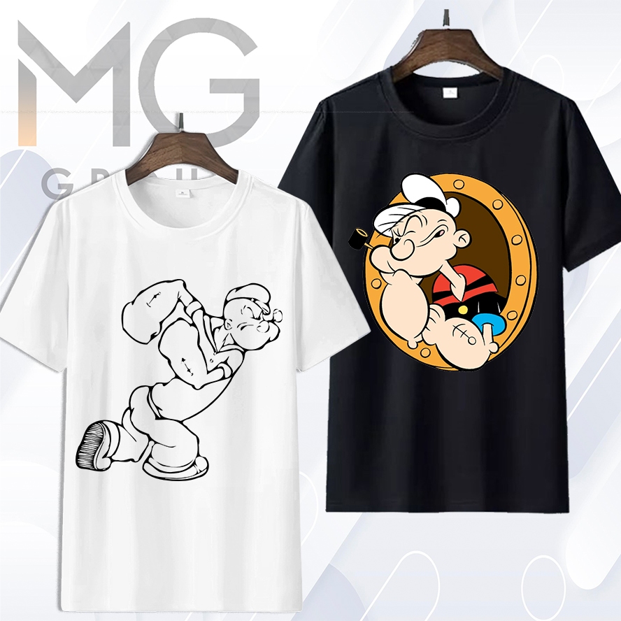 Kaos POPEYE The Sailor Man And OLIVE Cartoon Spinach Baju Popeye Nelayan Premium PY18-20