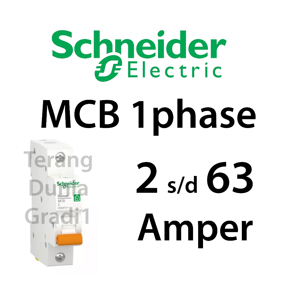 MCB Schneider Domae MCB Schneider 6kA MCB Schneider 1phases