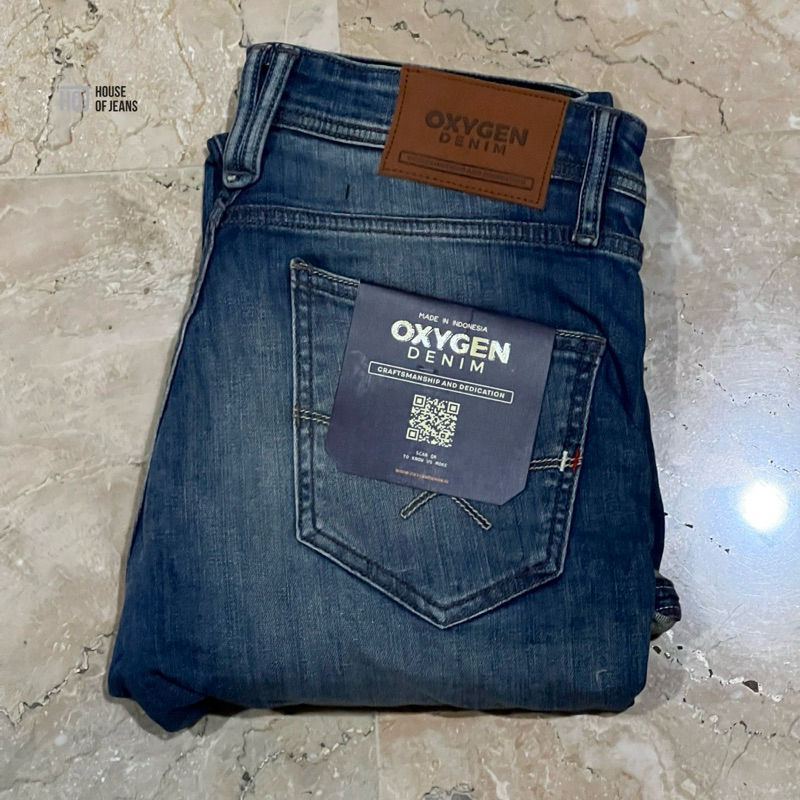 Celana Panjang Jeans Pria Oxygen Denim Original 706 Slim Fit Stretch 706-0737