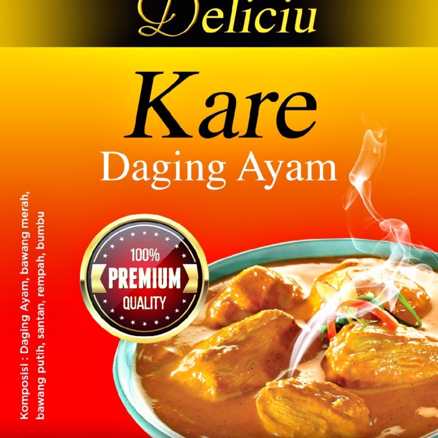 

Kare Ayam deliciu Lauk Siap Makan Tahan Lama Tanpa Pengawet 55 gr