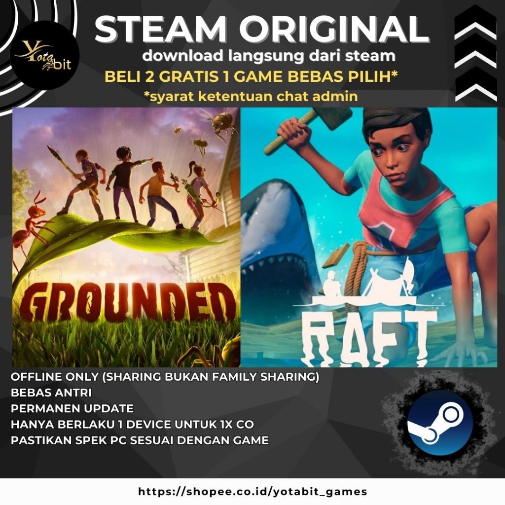 Grounded + Raft PC Sharing Original Offline