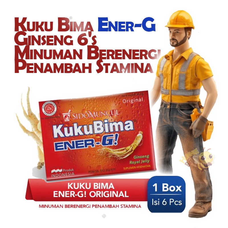 

Kuku Bima Ener-G Ginseng 6's - Minuman Berenergi Penambah Stamina