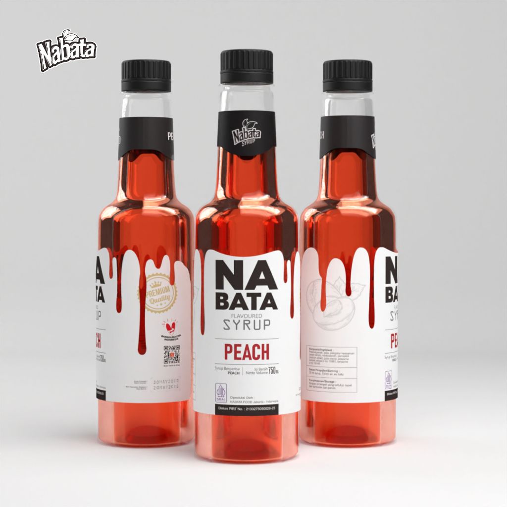 

Sirup Peach Premium 750Ml Nabata Drink - Syrup Peach Untuk Teh Cafe Hotel Restauran