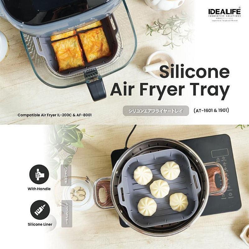 IDEALIFE - Silicone Air Fryer Tray - Nampan Penggorengan - AT-1601 / 16cm - AT - 1901 / 19cm