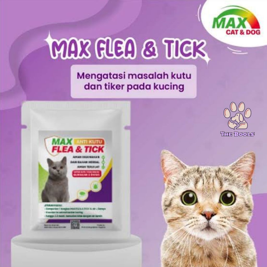 (The Bool's) MAX FLEA & TICK Anti Kutu Jamur Scabies Gatal Kucing 10 Gram
