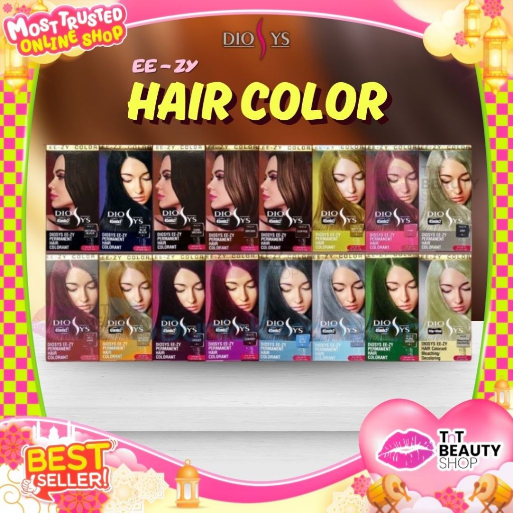 Diosys EE-ZY Permanent Hair Colorant Pewarna Rambut Cream 100ml | TnT Beauty Shop