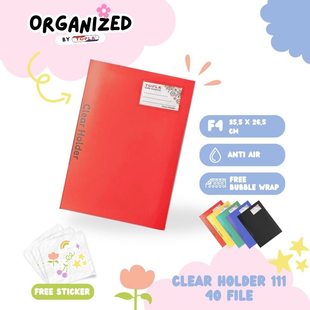 

[ GROSIR ] Clear Holder Folio / COD / Folio / Dokumen Keeper F4 Folio / isi 40 lembar / HARGA GROSIR