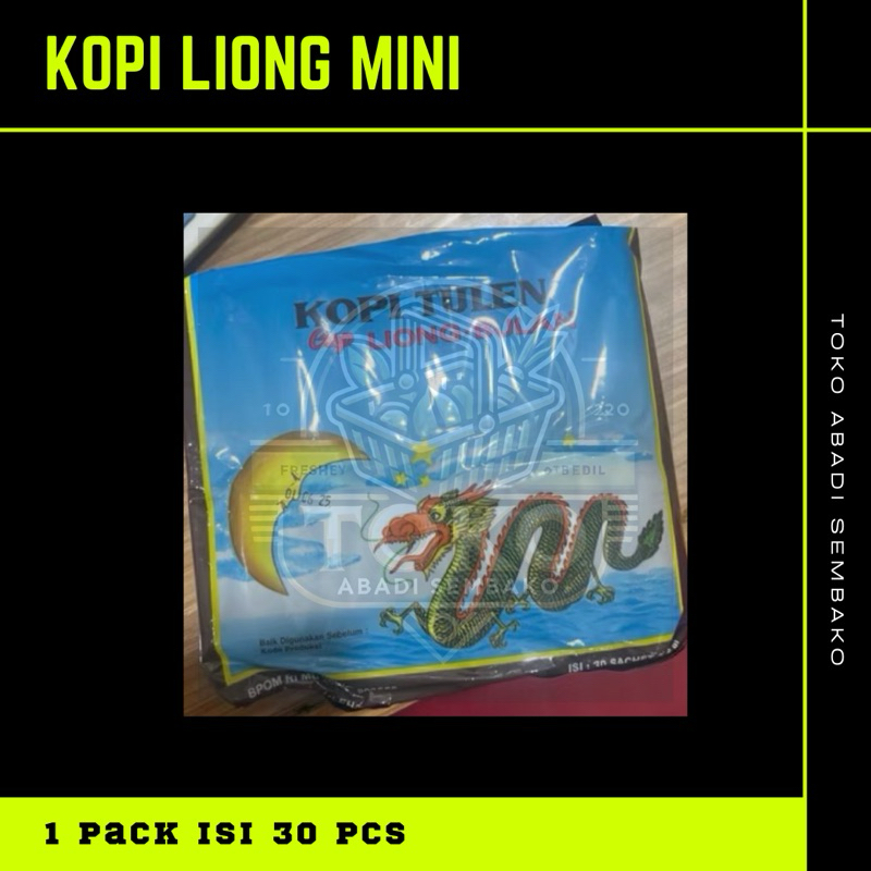 

Termurah kopi liong mini 1 pak isi 30 sachet tanpa gula