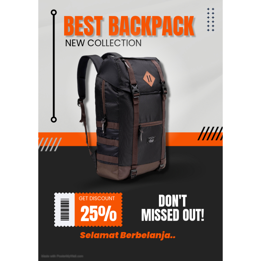 TAS RANSEL PRIA WANITA TAS PUNGGUNG BACKPACK BOOGIE