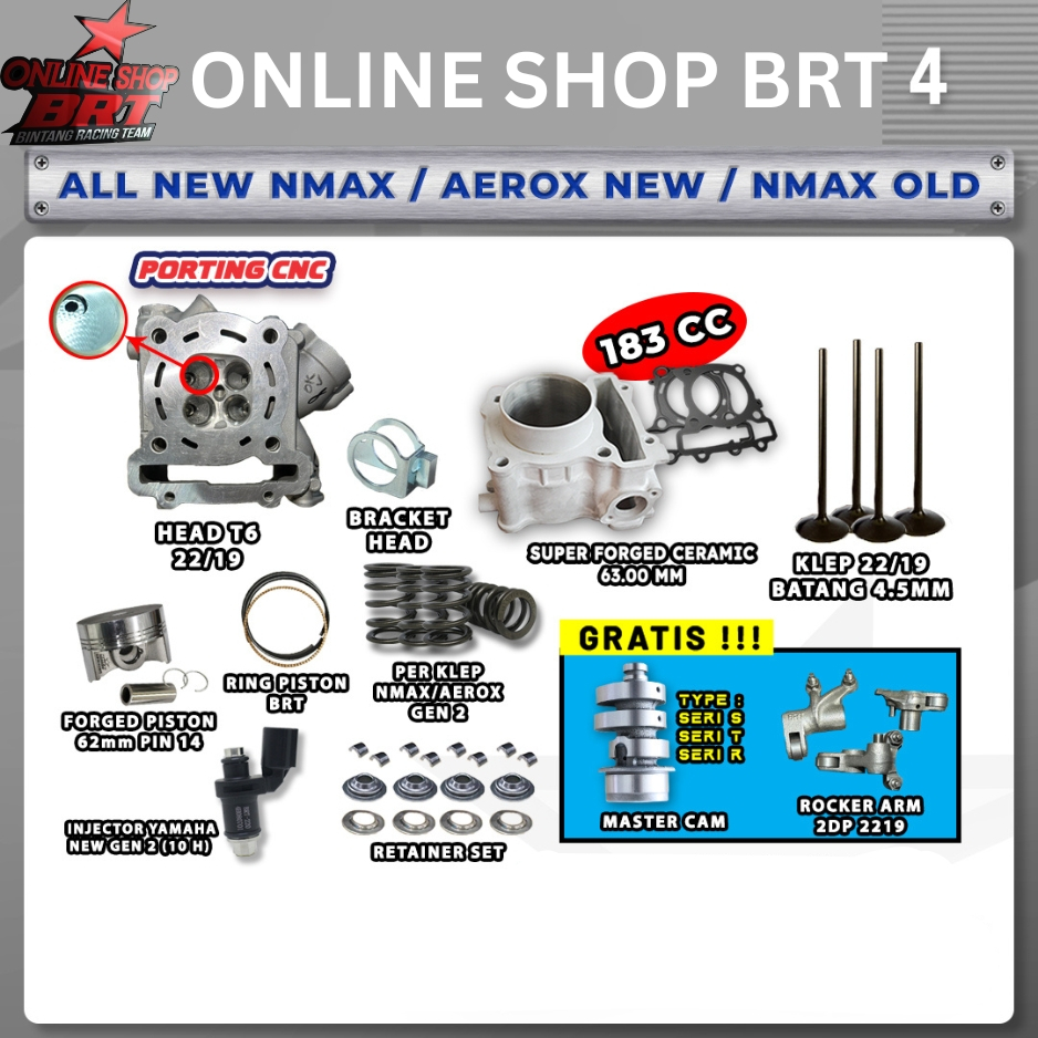 PAKET BORE UP TOURING 4 BRT ALL NEW NMAX AEROX NMAX OLD