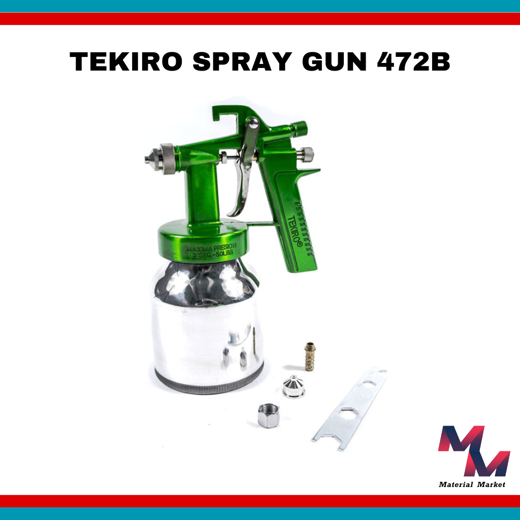 TEKIRO 472B Air Paint Spray Gun HVLP Alat Semprotan Cat Tabung Bawah