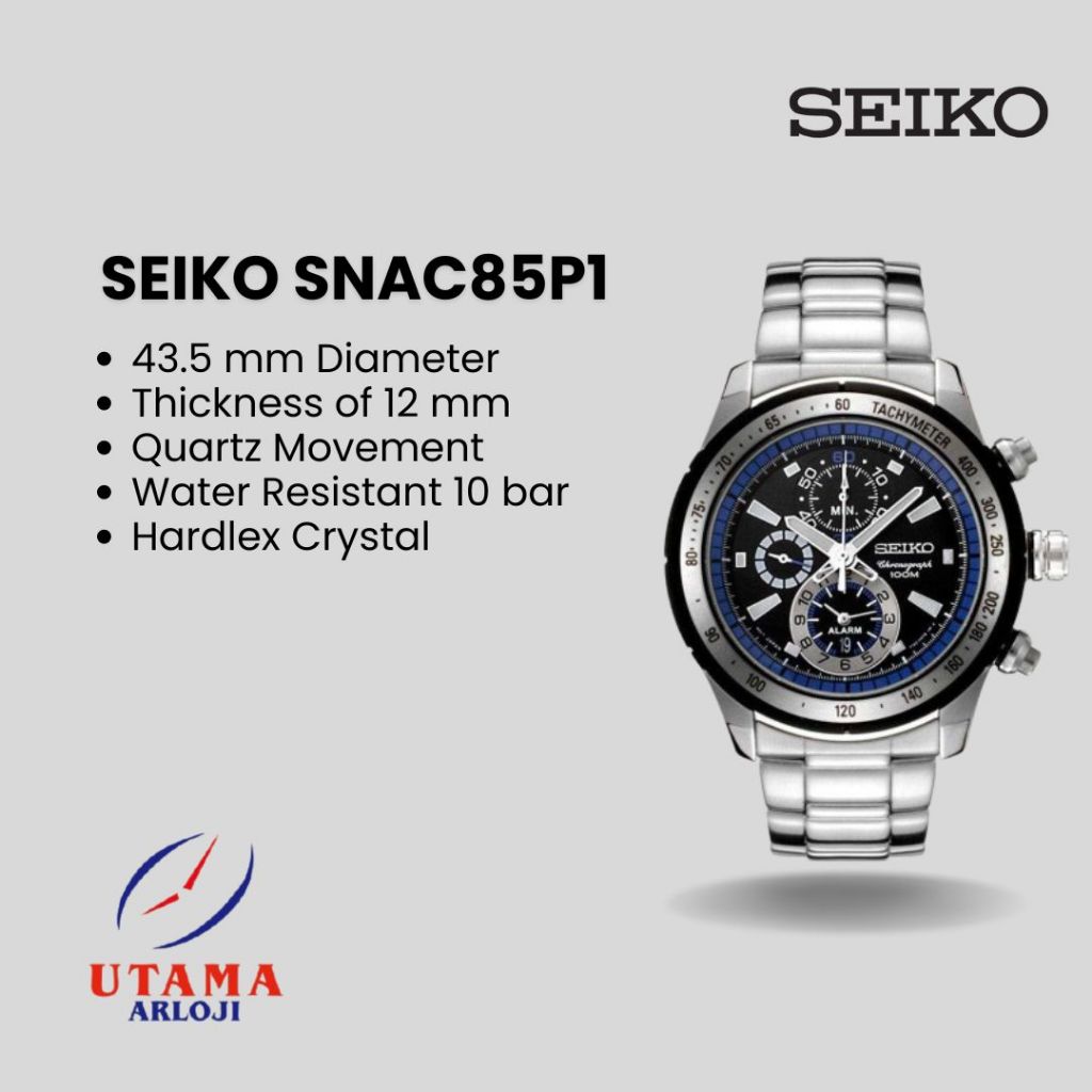 Jam Tangan Chronograph Pria Seiko Chronograph SNAC85P1