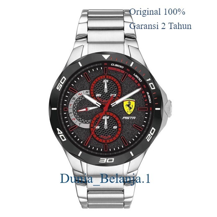 Original 100% Jam Tangan Pria Ferrari 0830726 Scuderia Pilota Pista  Garansi Resmi 2 Tahun