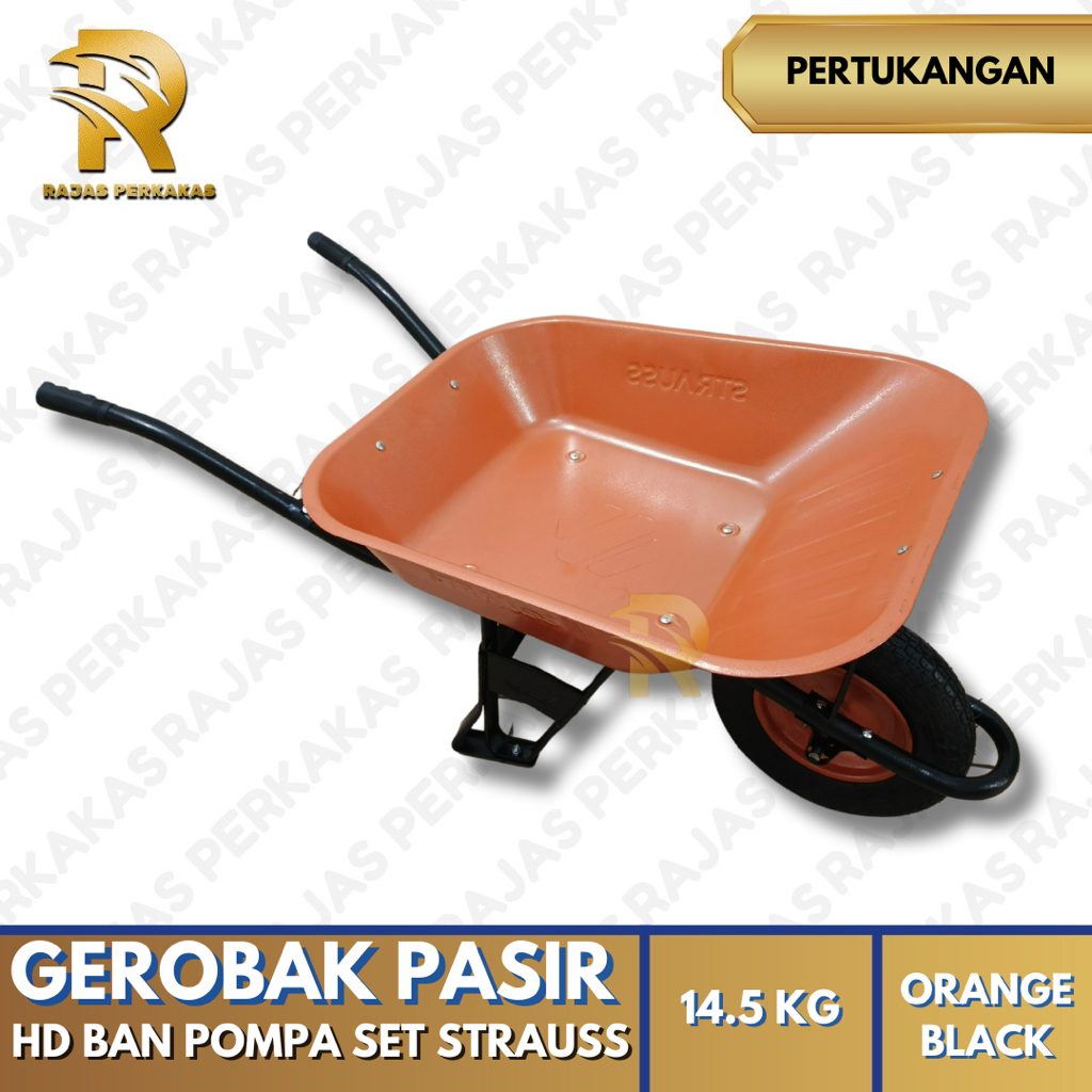 NEW GEROBAK PASIR HD BAN POMPA SET STRAUSS / GEROBAK PASIR STRAUSS / GEROBAK STRAUSS