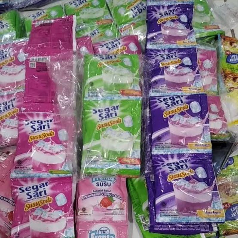 

Jual Minuman Segar Sari Susu Soda rencengan 10 sct x 20gr/Minuman Serbuk Segar Sari ...