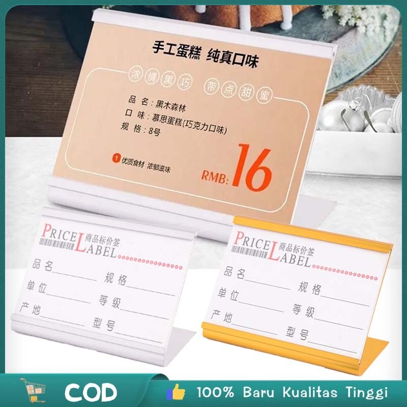 

Papan Nama Meja Aluminium Nameplate Holder Sign Holder Table Nameplat Desk Table Nameplat