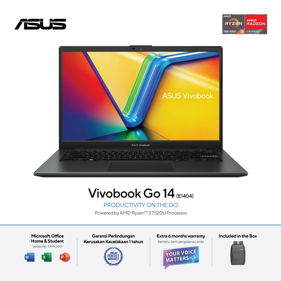 LAPTOP ASUS E14OFA R3-7320/8GB/256GB/14"/W11 -01651
