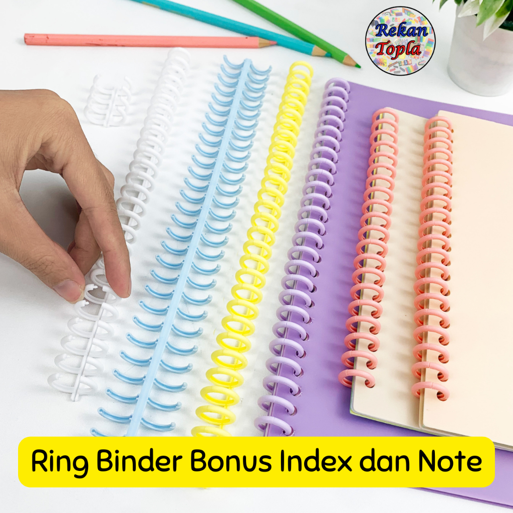 

Binder DIY A5 B5 / RING COVER INDEX NOTE / 20 Lubang / 26 Lubang / 1 Paket