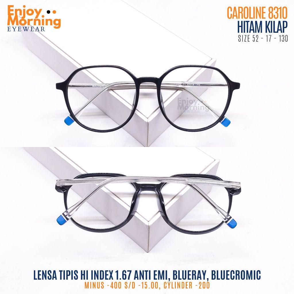 Kacamata Minus Wanita Lensa Tipis -4 sd -15 Silinder -2 Hi Index 1.67 Anti Radiasi Blueray Photocrom