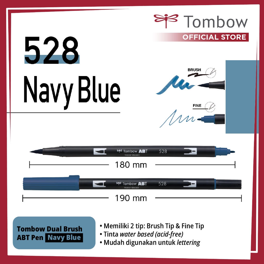 

Tombow Dual Brush ABT Pen Navy Blue
