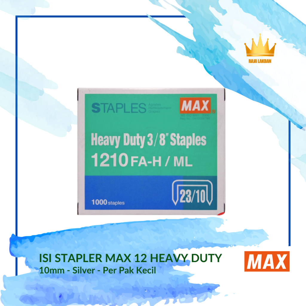 

Isi Staples MAX 12/10 / Heavy Duty Staples 10mm - Pak
