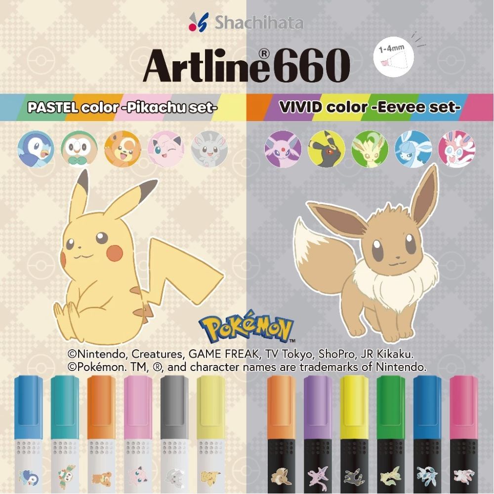 

Stabilo Warna Warni 1 set / Artline Highlighter Pokemon EK-660 12 Warna LIMITED EDITION