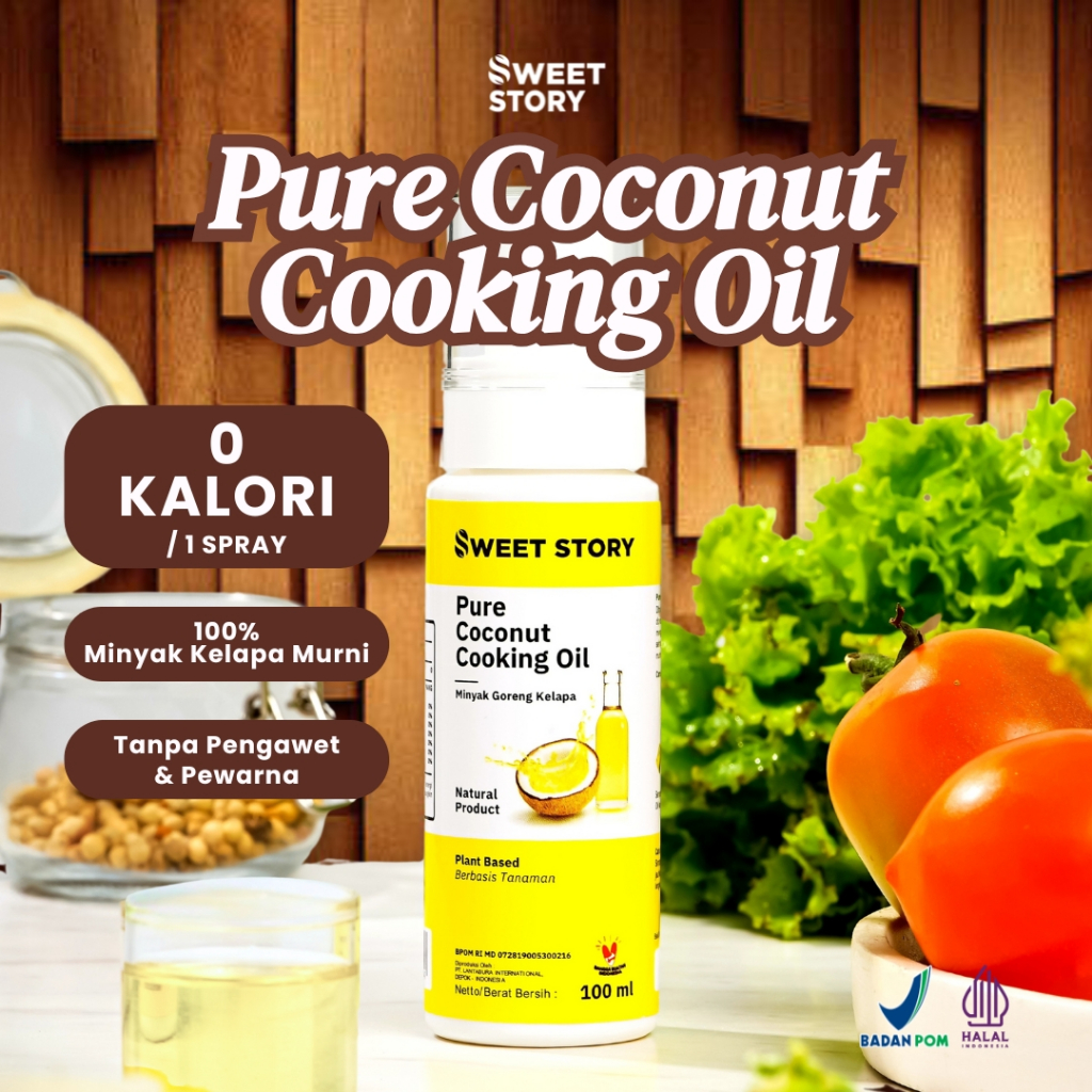 

Sweet Story Minyak Goreng Kelapa Murni 0 Kalori/1Spray 100ml ( 100% Pure Coconut Cooking Oil )