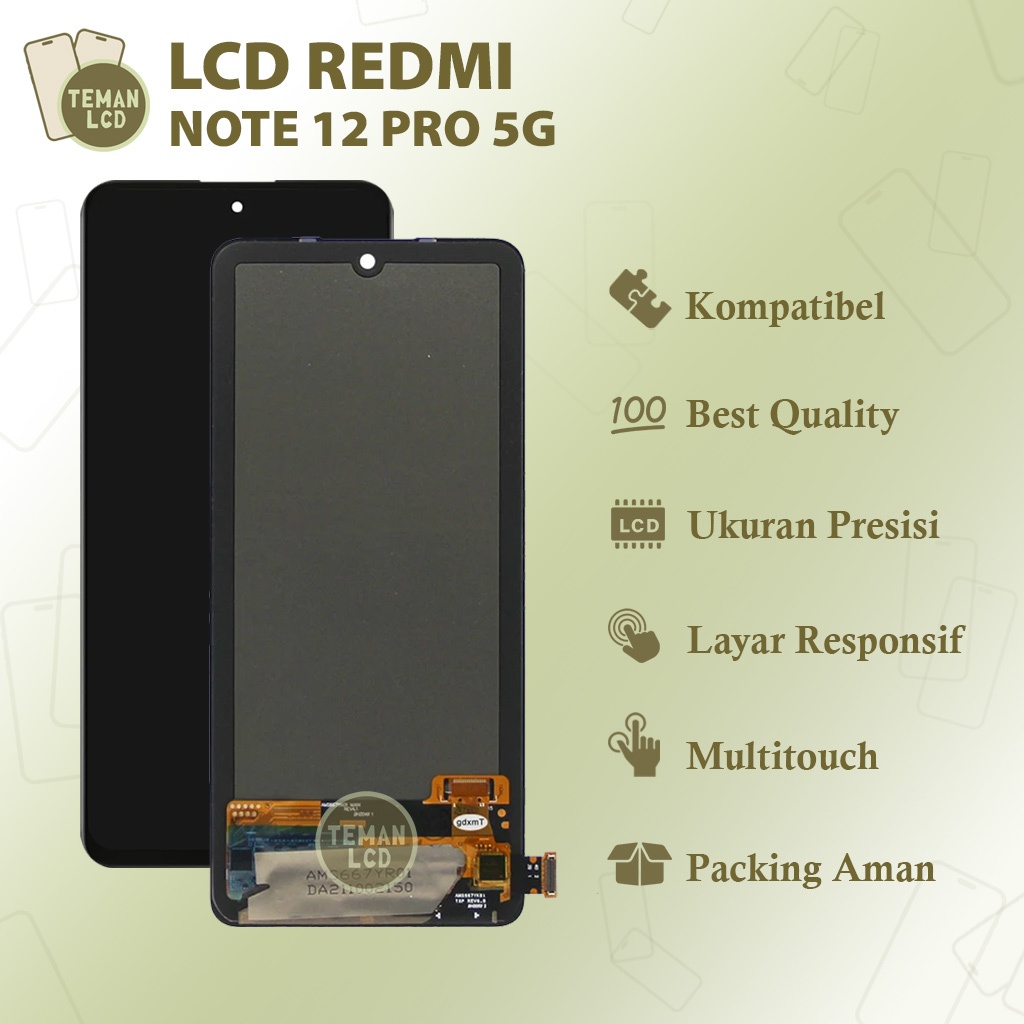 LCD Redmi Note 12 Pro 5G - Original 100% Fullset Touchscreen