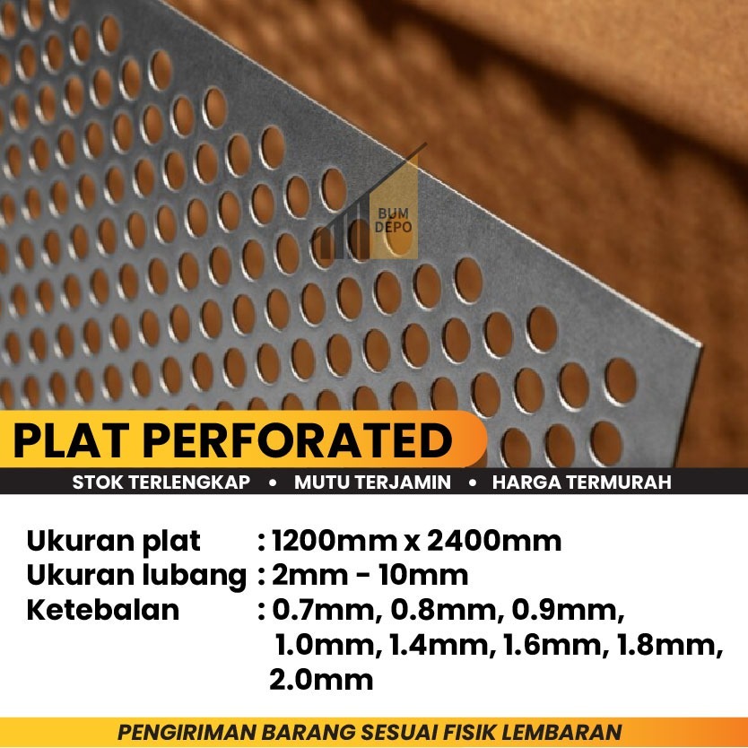 PLAT STAINLESS STEEL PERFORATED 201 / PLAT UNTUK PERMUKAAN DINDING LIFT / PLAT UNTUK PERLATAN RUMAH 