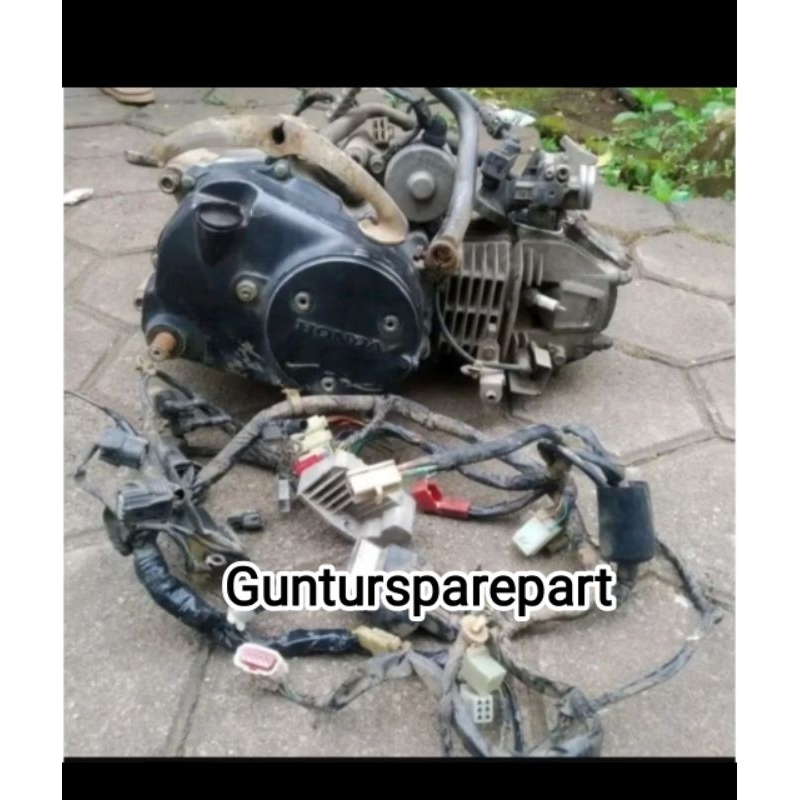 mesin engine sebendel fullset pengapian blade new 125/supra x 125 fi siap naik rangka