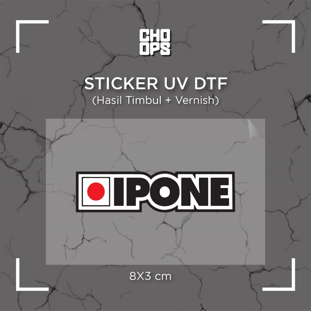 

IPONE | STICKER SATUAN | UV DTF | ANTI GORES | HELM BODY MOTOR TUMBLER LAPTOP KOPER